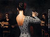 Fabian Perez Tablao Flamenco Dancer painting